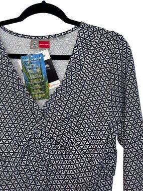 Craghoppers Navy Blue & White Print Sabana Insect Shield Dress - Size 14 - NWT